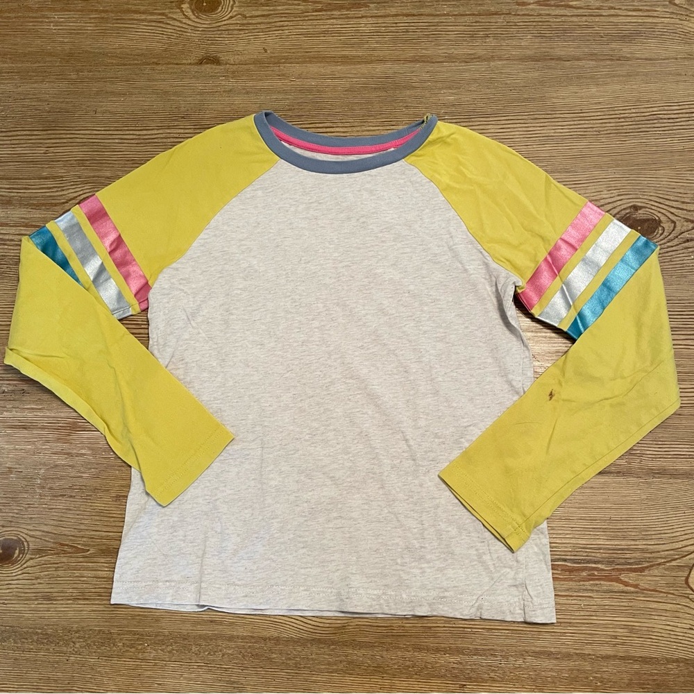 Mini Boden Yellow and Pink Long Sleeve Tee